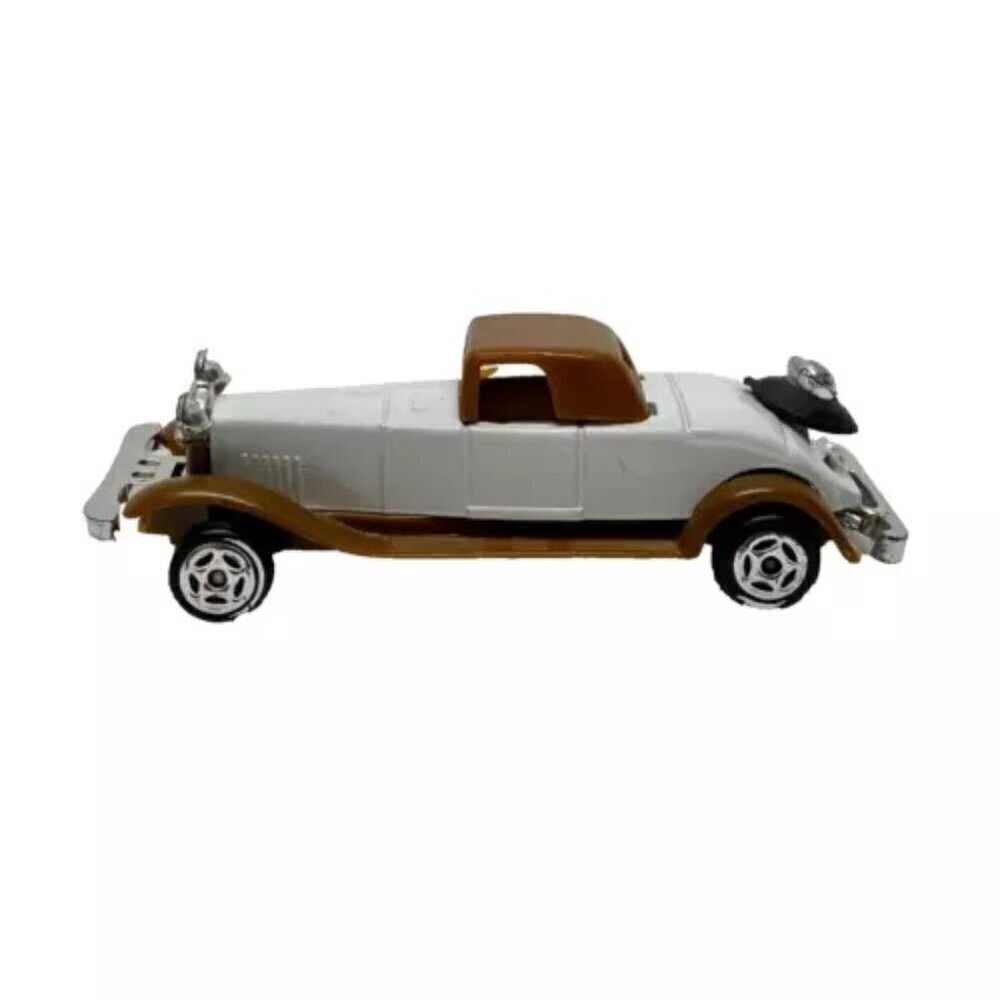 1930's Roadster Convertible 1:64 White‎ Die-cast Model Car w/ Top Mint Vintage
